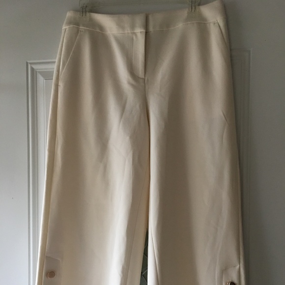Loft Button Cuff Wide Leg Pants Size 4 - Picture 5 of 14
